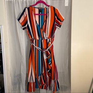HP🎉 Paper Doll Multicolored Wrap Dress